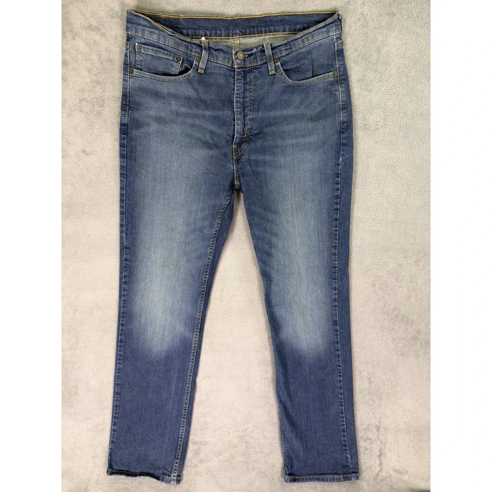 Levis 514 Jeans Mens 36x32 Blue Straight Athletic Medium Wash Denim Mid Rise